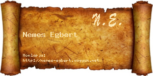 Nemes Egbert névjegykártya